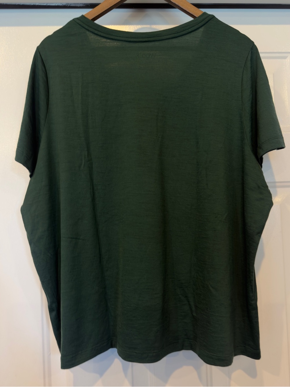 Wool& Morgan Merino Wool T-Shirt - Emerald 2X - Picture 2 of 5